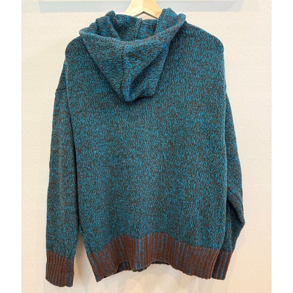 Marni x Uniqlo Mix Color Oversize Knit Wool Blend Full Zip Hoodie Sweater Medium - Picture 2 of 8